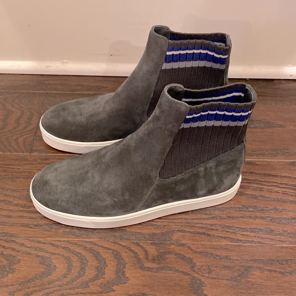 Vince - Never Worn - suede gray blue slip on bootie / sneaker - size 7